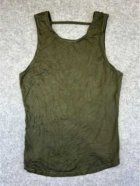 Lululemon Tank Top Women Size 0 Olive Green Lightweight Activewear Tie-Back